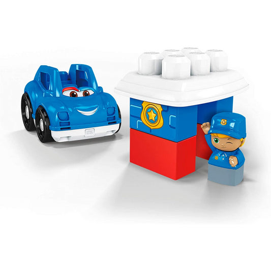 Mega Bloks Peter Police Car First Builders Rolling  Car and Figure