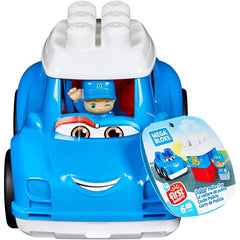 Mega Bloks Peter Police Car First Builders Rolling  Car and Figure