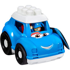 Mega Bloks Peter Police Car First Builders Rolling  Car and Figure