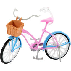 Barbie Doll and Bike Playset 11.5-Inch Doll Bicycle with Rolling Wheels