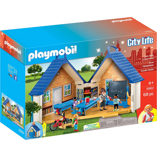 Playmobil Take Along Play House Teacher Student and Classroom Set 68pc 5662