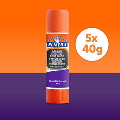 Elmers Pack of 5 40G Disappearing Glue - Purple