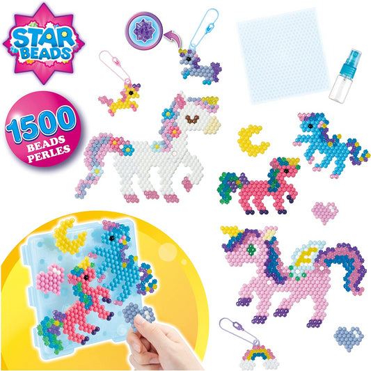 Aquabeads Mystic Unicorn Set with 1500 Multicoloured Beads in 24 Colours