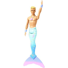 Barbie Dreamtopia Merman Doll 12-inch with Blue Rainbow Tail and Blonde Hair