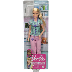 Barbie Nurse Blonde Doll with Scrubs, Medical Tool & Accessories