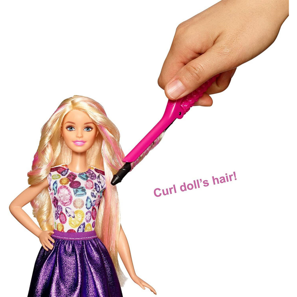 Barbie DWK49 FASHION & BEAUTY DIY Crimps and Curls Doll - Maqio
