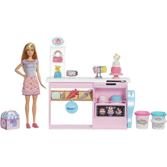 Barbie Cake Decorating Playset with Blonde Doll - Maqio