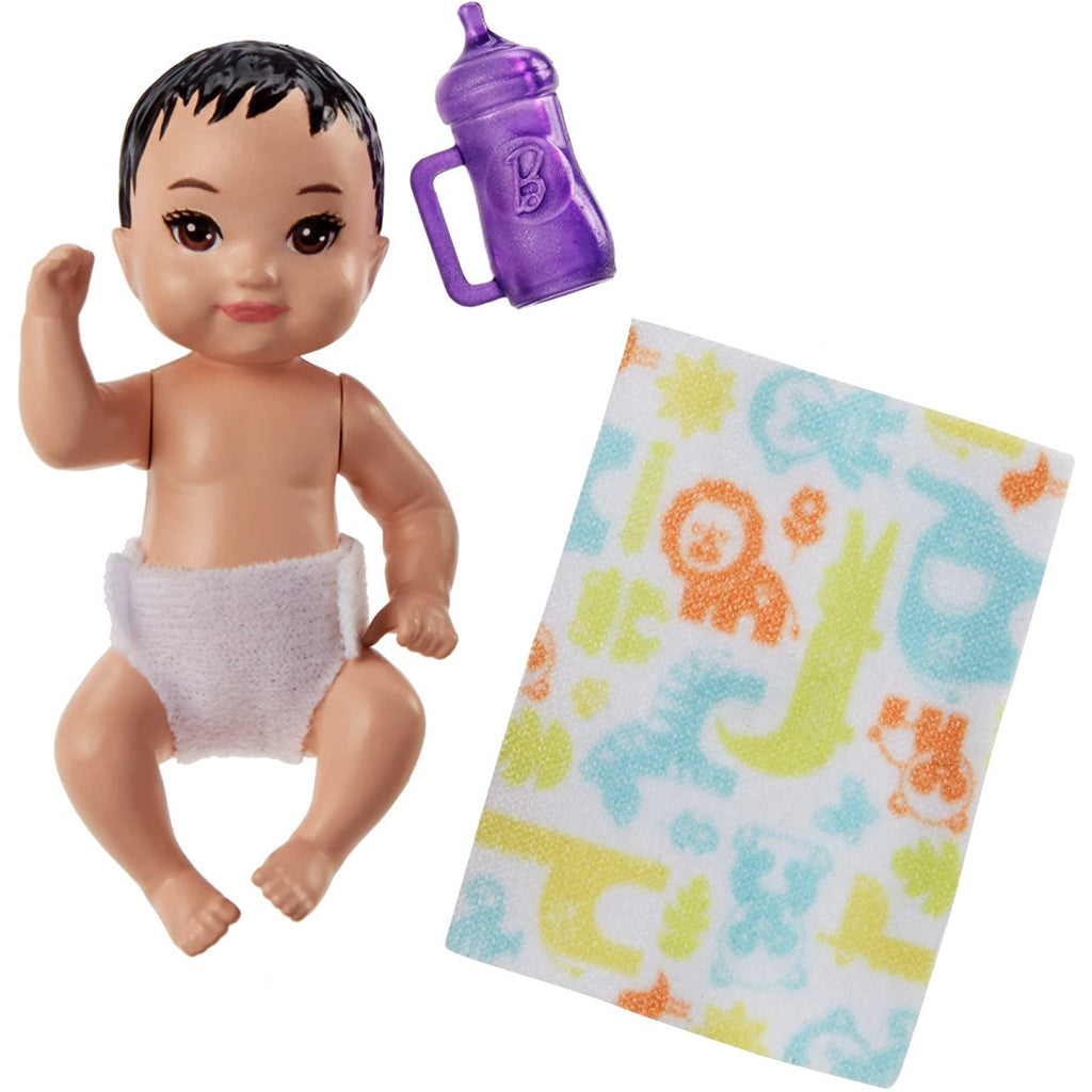 Barbie Skipper Babysitters Baby Doll & Purple Bottle - Maqio