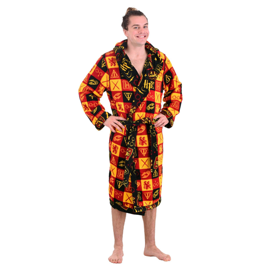 Harry Potter Hogwarts Reversible Robe Adults with Hoodie - Size Small - Maqio