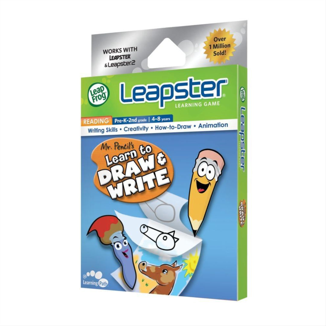 LeapFrog Leapster - Mr Pencil's Learn to Draw & Write Educational Game for Kids - Maqio