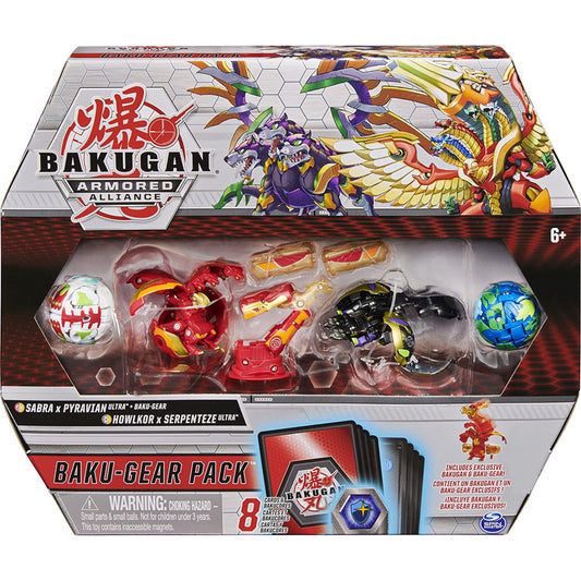 Bakugan Baku-Gear 4-Pack Fused Sabra x Pyravian Ultra with Baku-Gear - Maqio