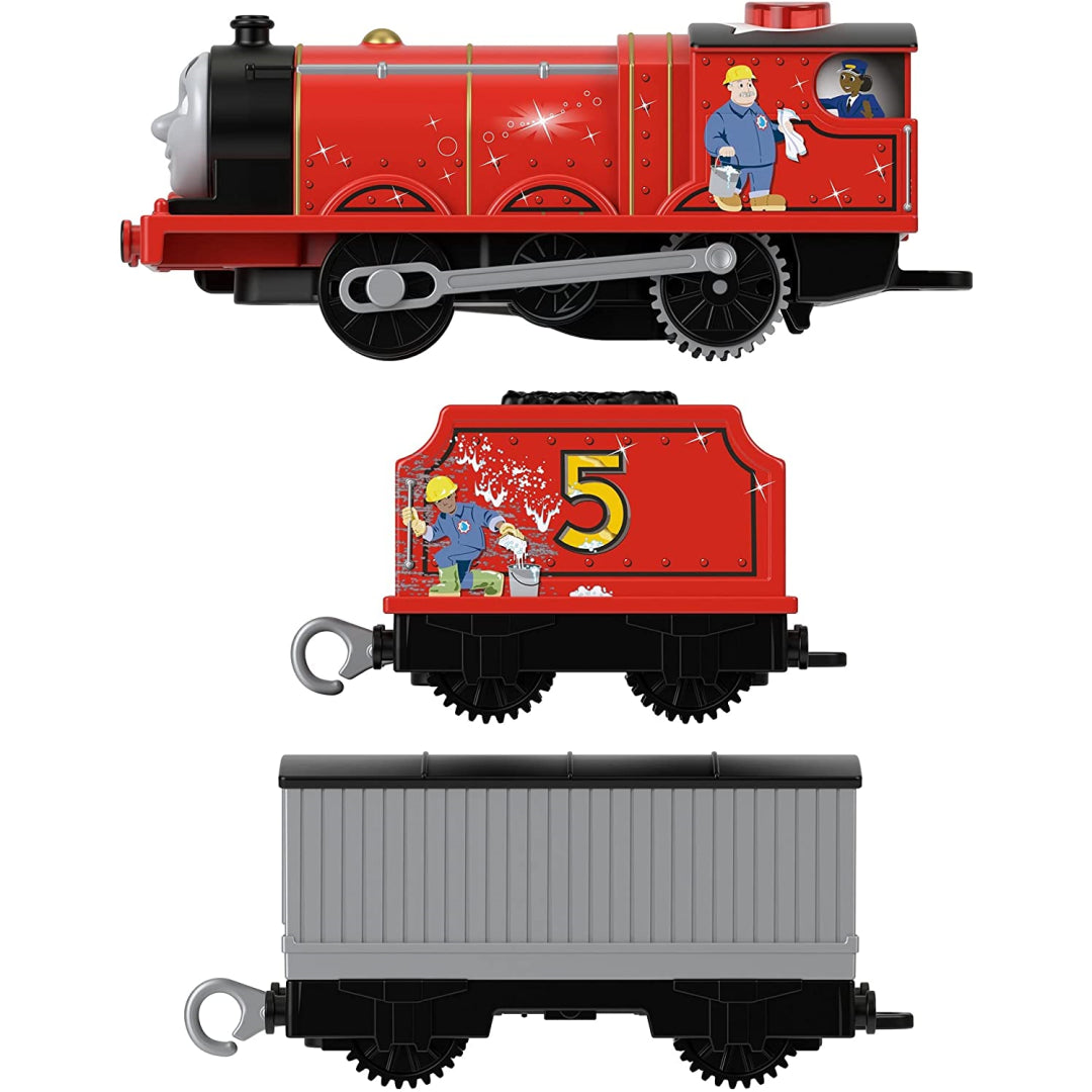 Fisher-Price Thomas & Friends Talking James Motorized Toy Train with Phrases & Sounds - Maqio