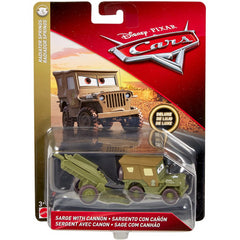 Disney Pixar Cars Deluxe Sarge with Cannon 1:55 Scale Die-cast Vehicle