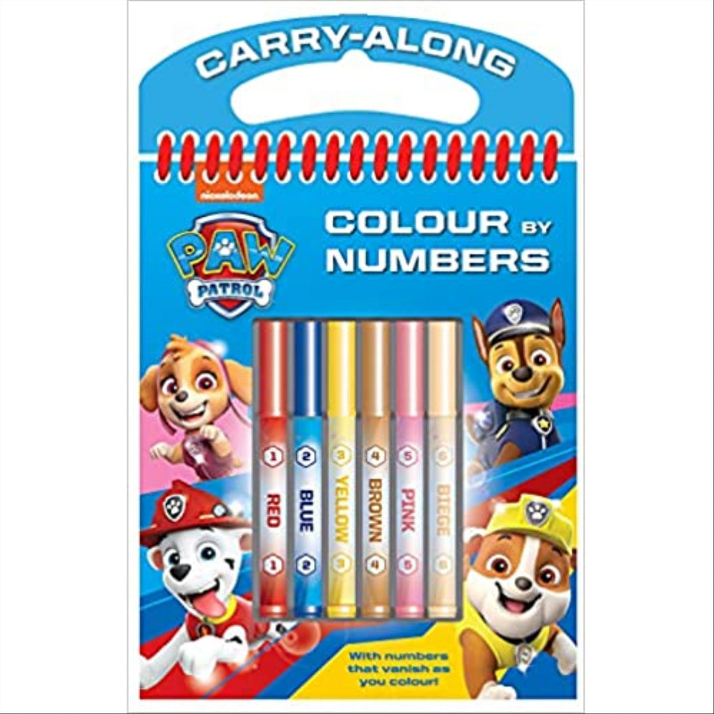 Paw Patrol Colour By Numbers Carry Along - Maqio