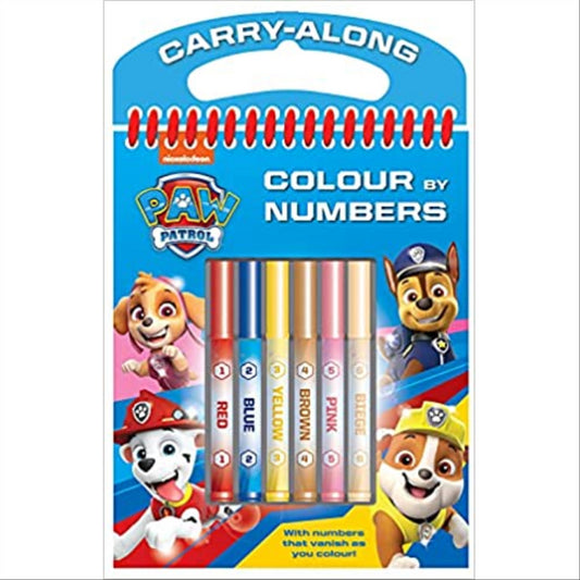Paw Patrol Colour By Numbers Carry Along - Maqio