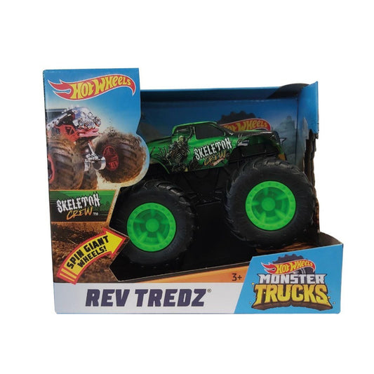 Hot Wheels Rev Tredz Skeleton Crew Monster Truck Vehicle FYJ79 - Maqio