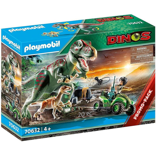 Playmobil 70632 Dinos T-Rex Attack with Raptor and Quad - Maqio