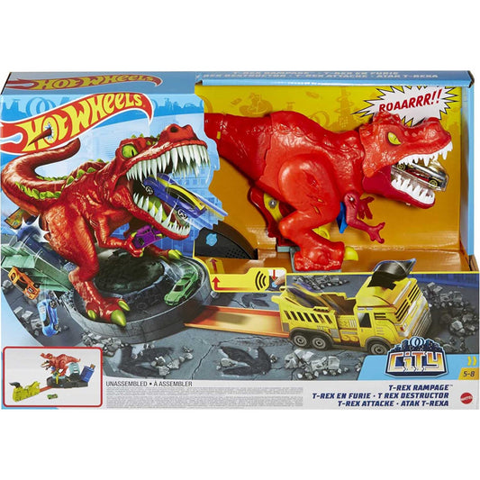 Hot Wheels City T-Rex Rampage Playset