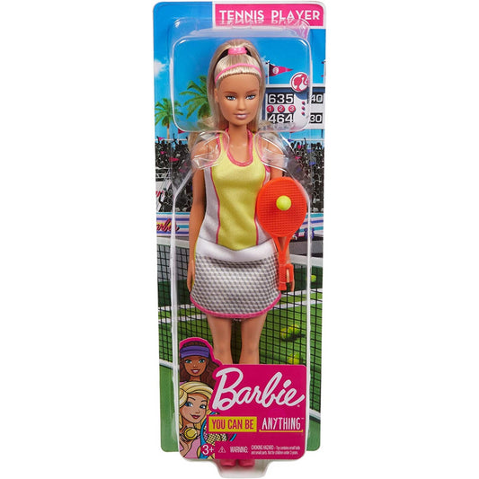 Barbie Blonde Tennis Player Doll with Racket Ball and Accessories