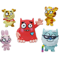 Love Monster Figurine Set Pack of 5 from Fluffy Town