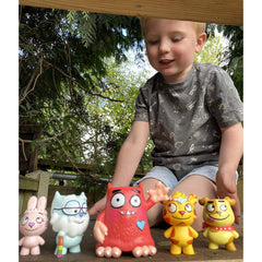 Love Monster Figurine Set Pack of 5 from Fluffy Town