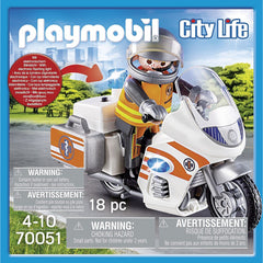 Playmobil 70051 City Life Emergency Motorbike