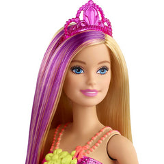Barbie Dreamtopia Princess Doll 12in Blonde Purple Hairstreak Pink Skirt & Tiara