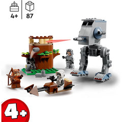 Lego Star Wars AT-ST Construction Toy With Wicket The Ewok & Scout Trooper 75332