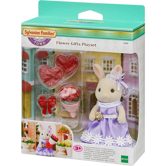 Sylvanian Families Town Flower Gifts and Milk Rabbit Older Sister Figure