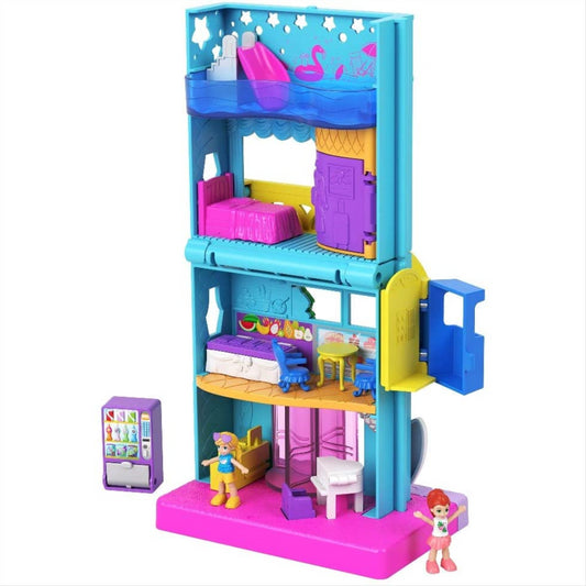 Polly Pocket Hotel Pollyville Stores & Mini Doll