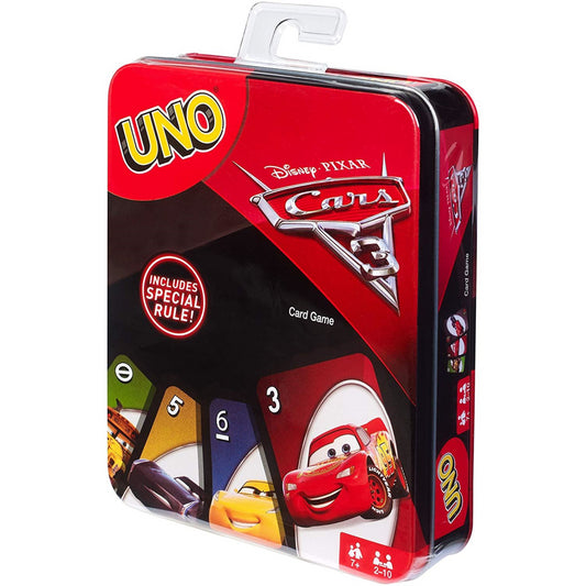 Cars Mattel Disney 3 Uno Card Game Tin FFV18 - Maqio