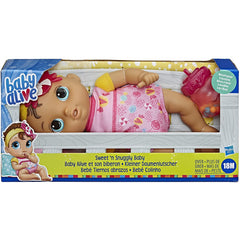 Baby Alive Sweet â€˜n Snuggly Baby Soft-Bodied Washable Doll