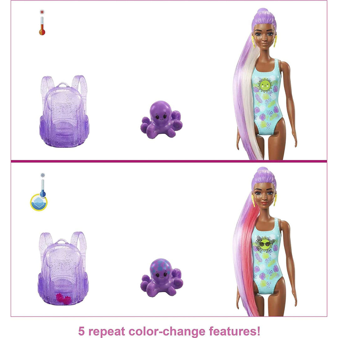 Barbie Color Reveal Glitter! Purple Hair Swaps Doll