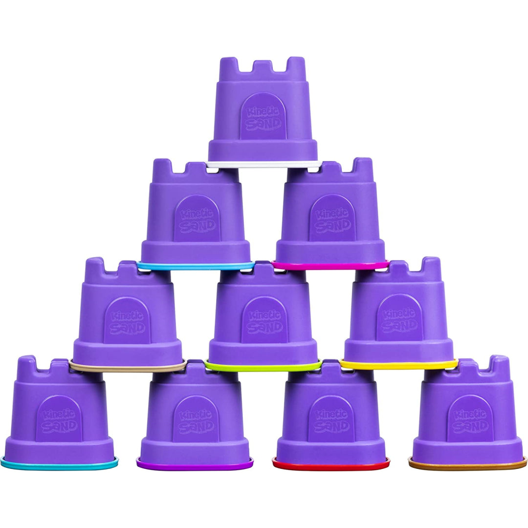 Kinetic Sand Castle Containers 10-Colour Pack - Maqio