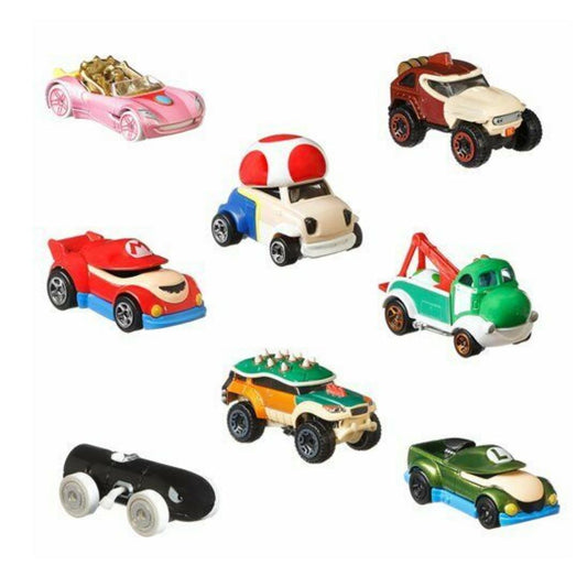 Super Mario Hot Wheels Cars - Set of 8 - Maqio