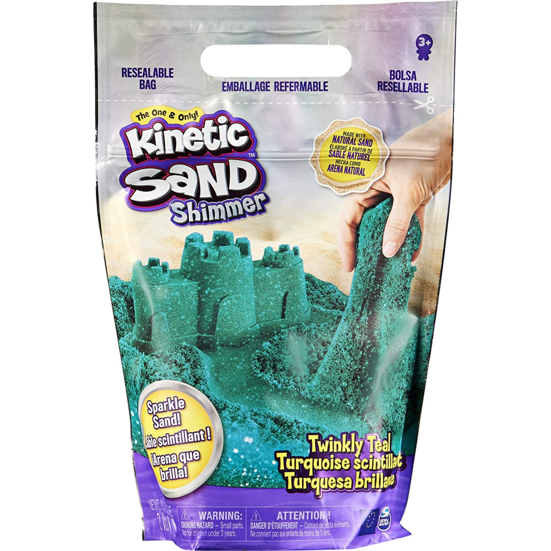 Kinetic Sand Twinkly Teal 907g Bag - Maqio