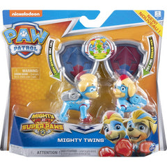 PAW PATROL 6054565 Pups Super Paws, Mighty Twins Light Up Figures 2-Pack - Maqio