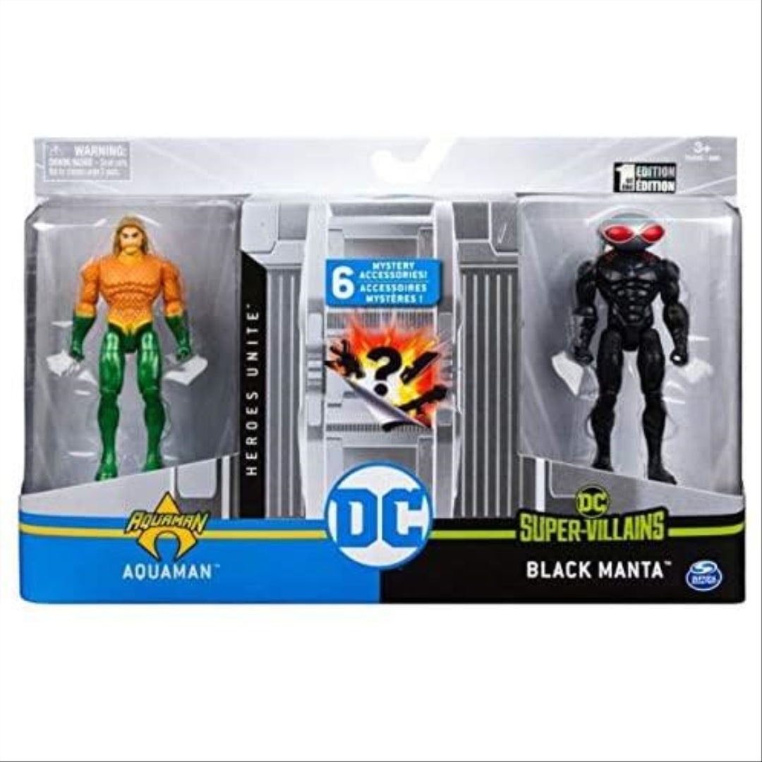 DC Heroes Unite Aquaman vs Black Manta  4" Figure Battle Pack - Maqio
