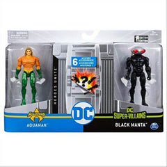 DC Heroes Unite Aquaman vs Black Manta  4" Figure Battle Pack - Maqio