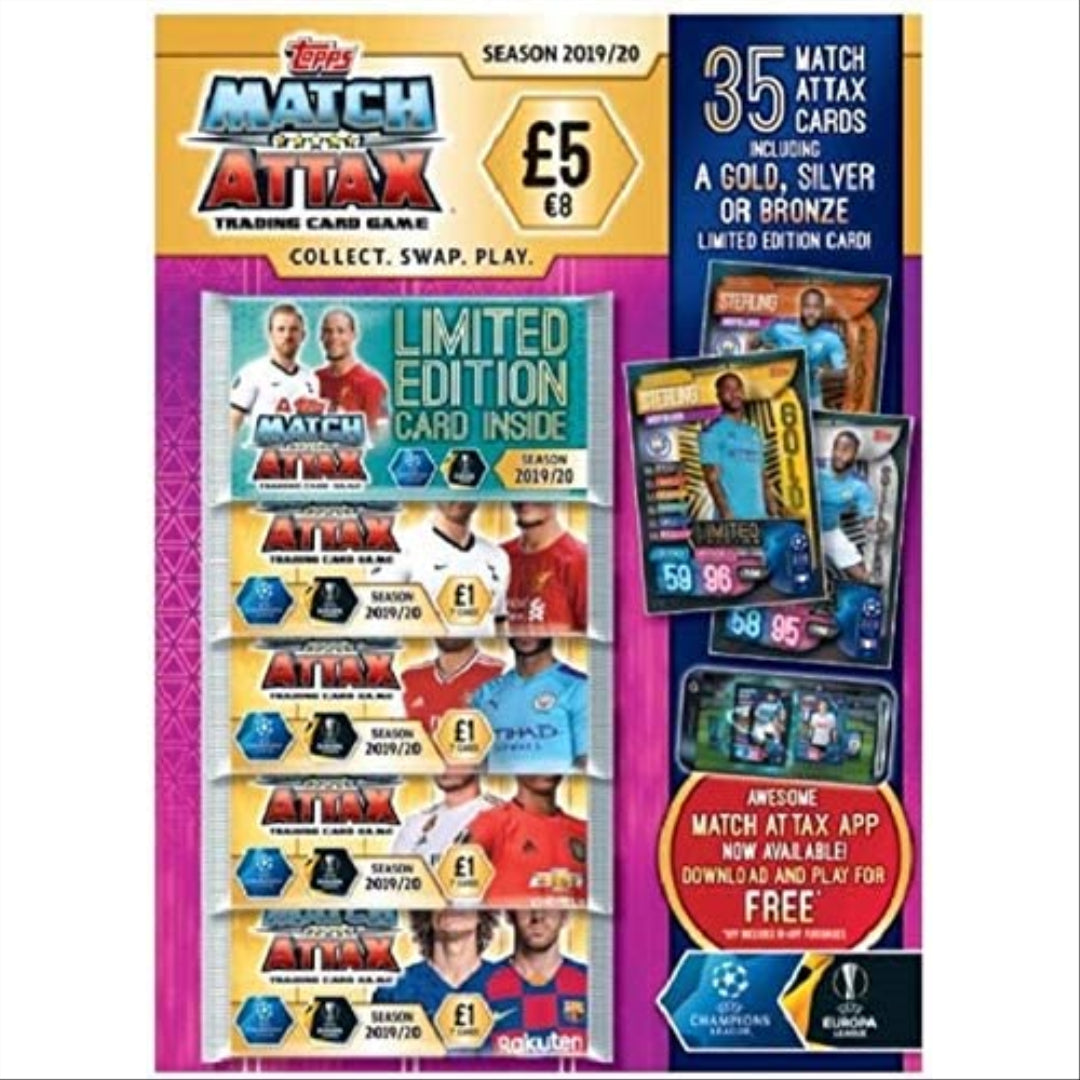 Topps Match Attax 2019/20 Trading Card Game Multipack - 35 Cards Inside! - Maqio