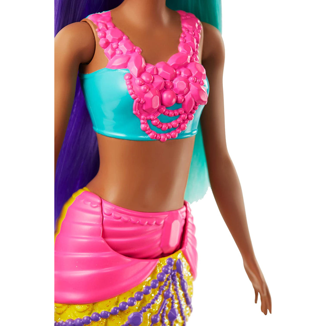 Barbie Dreamtopia Mermaid Doll Yellow & Light Blue Tail - Maqio