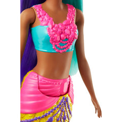 Barbie Dreamtopia Mermaid Doll Yellow & Light Blue Tail - Maqio