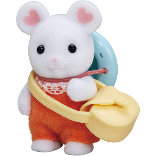 Sylvanian Families Marshmallow Mouse Baby Figure and Accessories