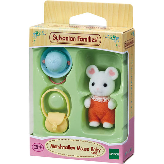 Sylvanian Families Marshmallow Mouse Baby Figure and Accessories