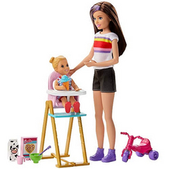 Barbie Skipper Babysitters Inc Highchair Playset GHV87 - Maqio