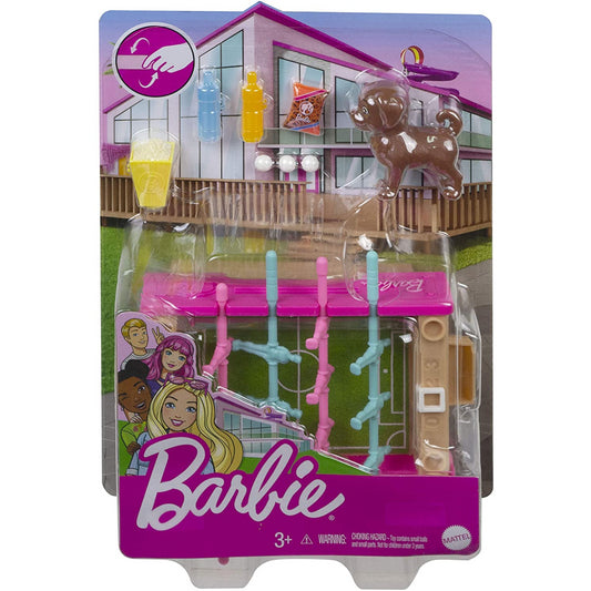 Barbie Mini Playset with Pet & Table Football Furniture - Maqio