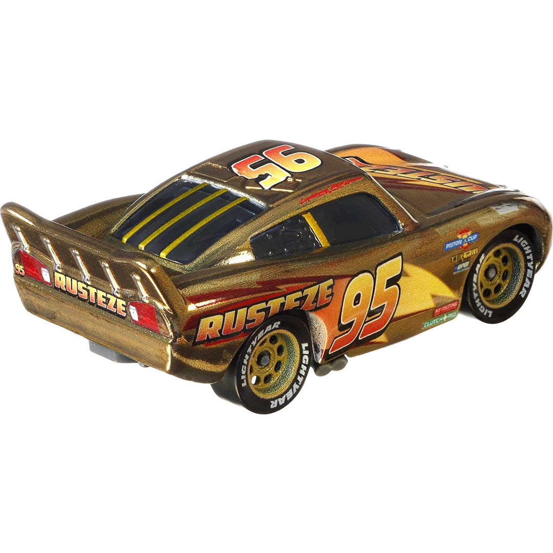  Disney Cars Golden Die-Cast Lightning McQueen 1:55Scale Movie  Character for Racing and Storytelling Fun, Gift for Kids Age 3 Years and  Older : Toys & Games