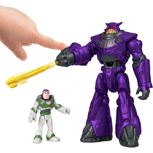 Imaginext and Disney LightYear Battle Blast Zurg Space Robot Figure