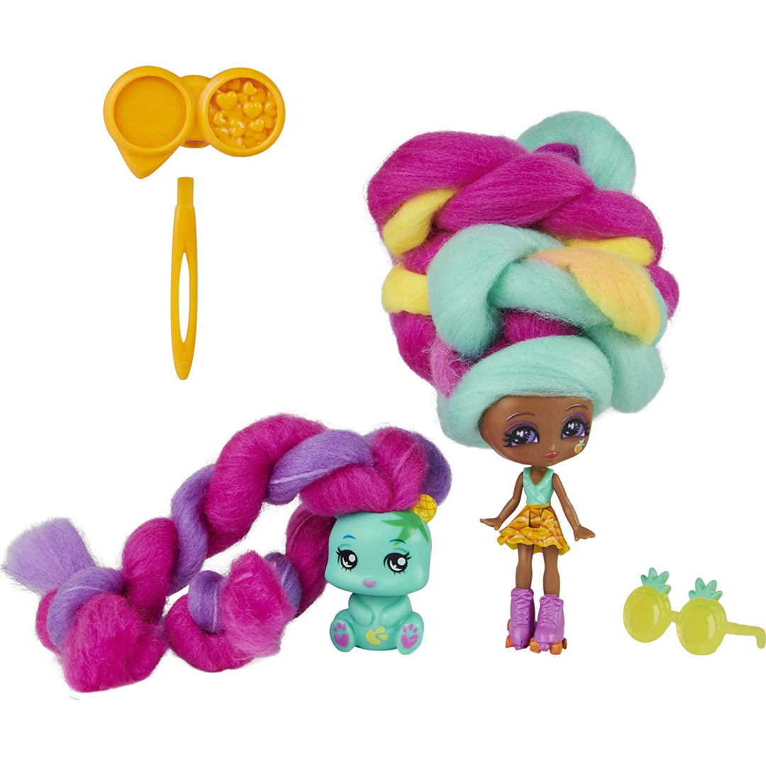 Candylocks Mina Colada Scented Collectible Doll and Pet Grizz - Maqio