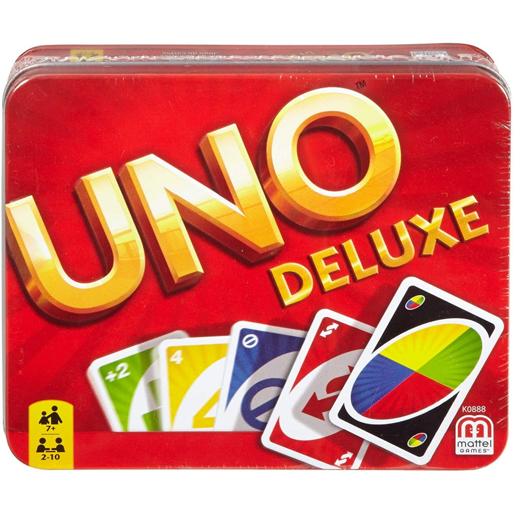 Uno Tin Deluxe Classic Card Family Game - Maqio